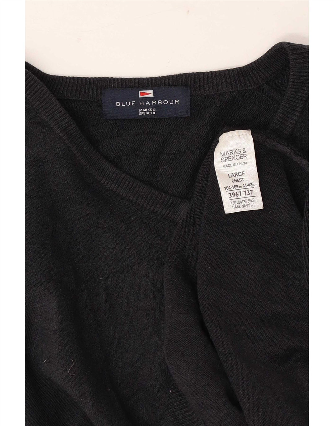 Ανδρικό πουλόβερ Marks & Spencer Blue Harbor με λαιμόκοψη με λαιμόκοψη μεγάλο ακρυλικό