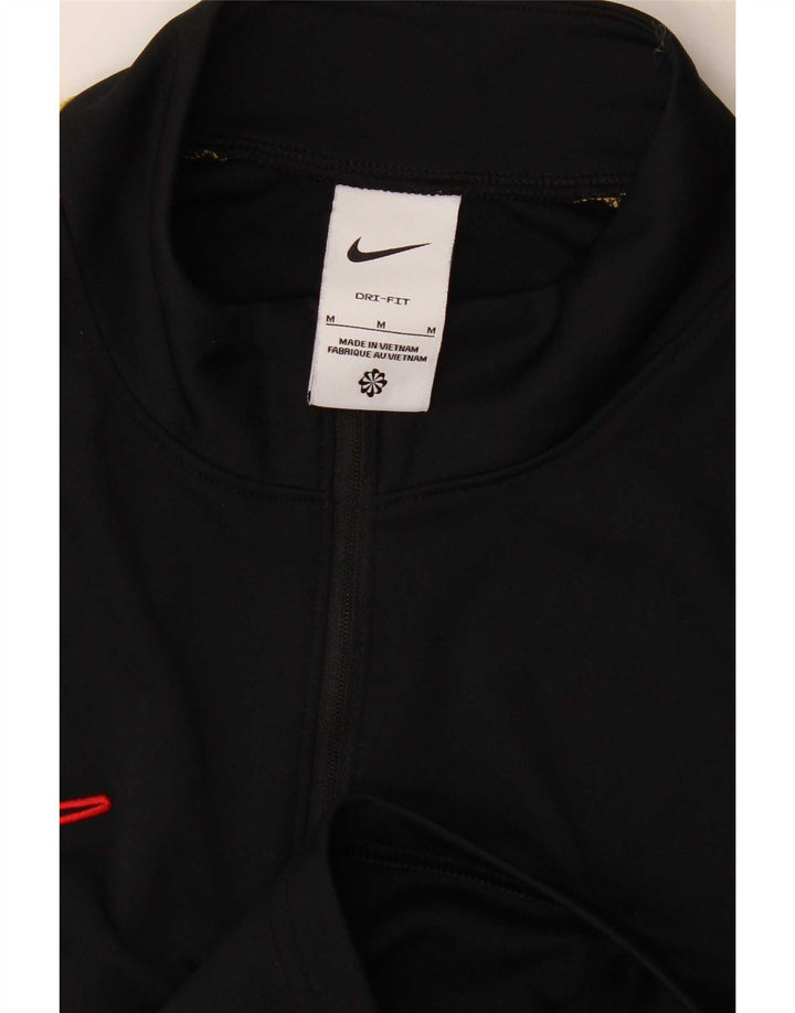 Ανδρική φόρμα Nike Dri Fit με φερμουάρ πουλόβερ στο επάνω μέρος, μεσαίο μαύρο χρώμα
