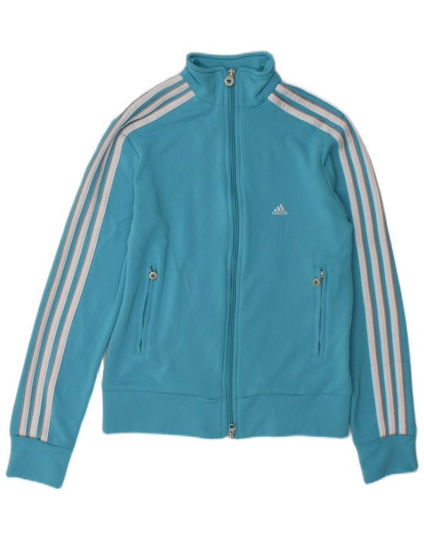 Γυναικεία αθλητική φόρμα Adidas Top Jacket UK 12 Medium Blue Polyester