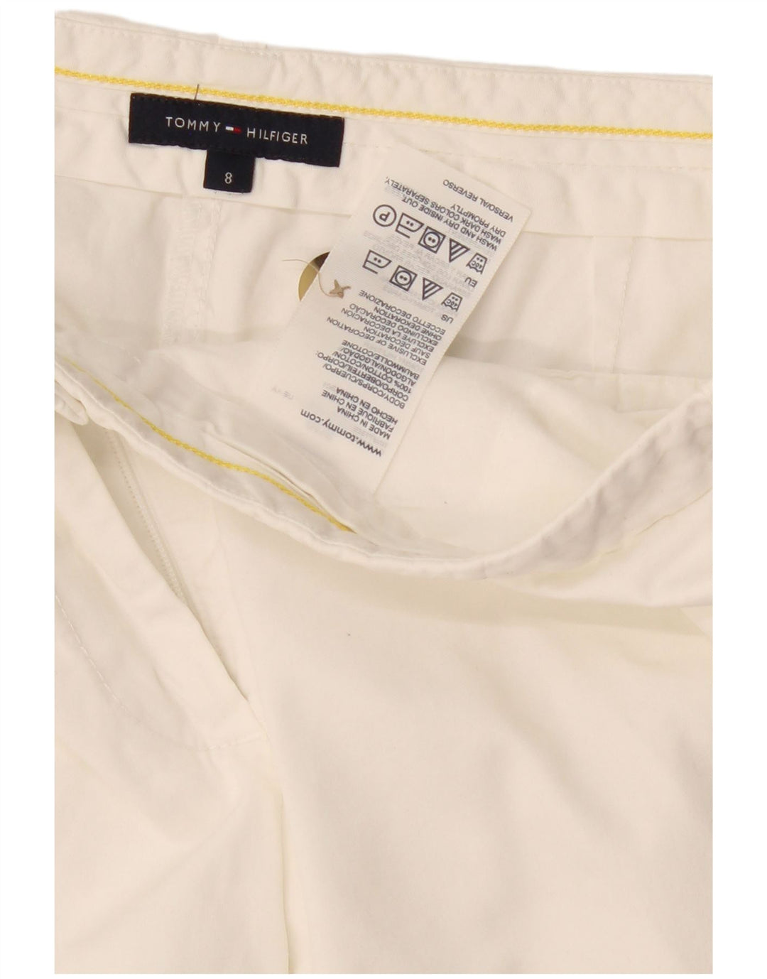 Tommy Hilfiger Γυναικείο Σορτς Chino US 8 Medium W32 Λευκό βαμβακερό