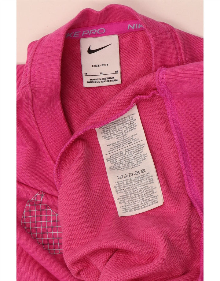 Γυναικείο γραφικό υπερμεγέθη φούτερ Nike UK 14 Μεσαίο ροζ βαμβακερό
