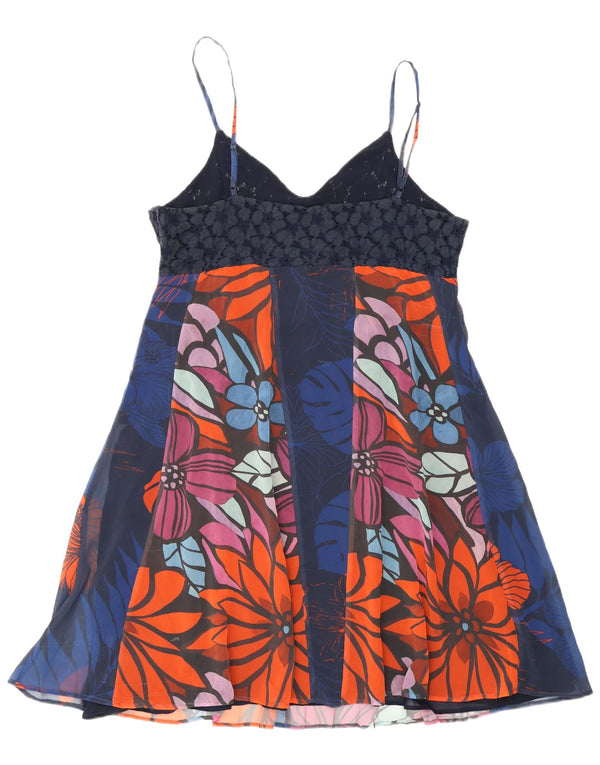 Desigual Γυναικείο Sundress EU 42 Large Navy Blue Floral Polyester Bohemian