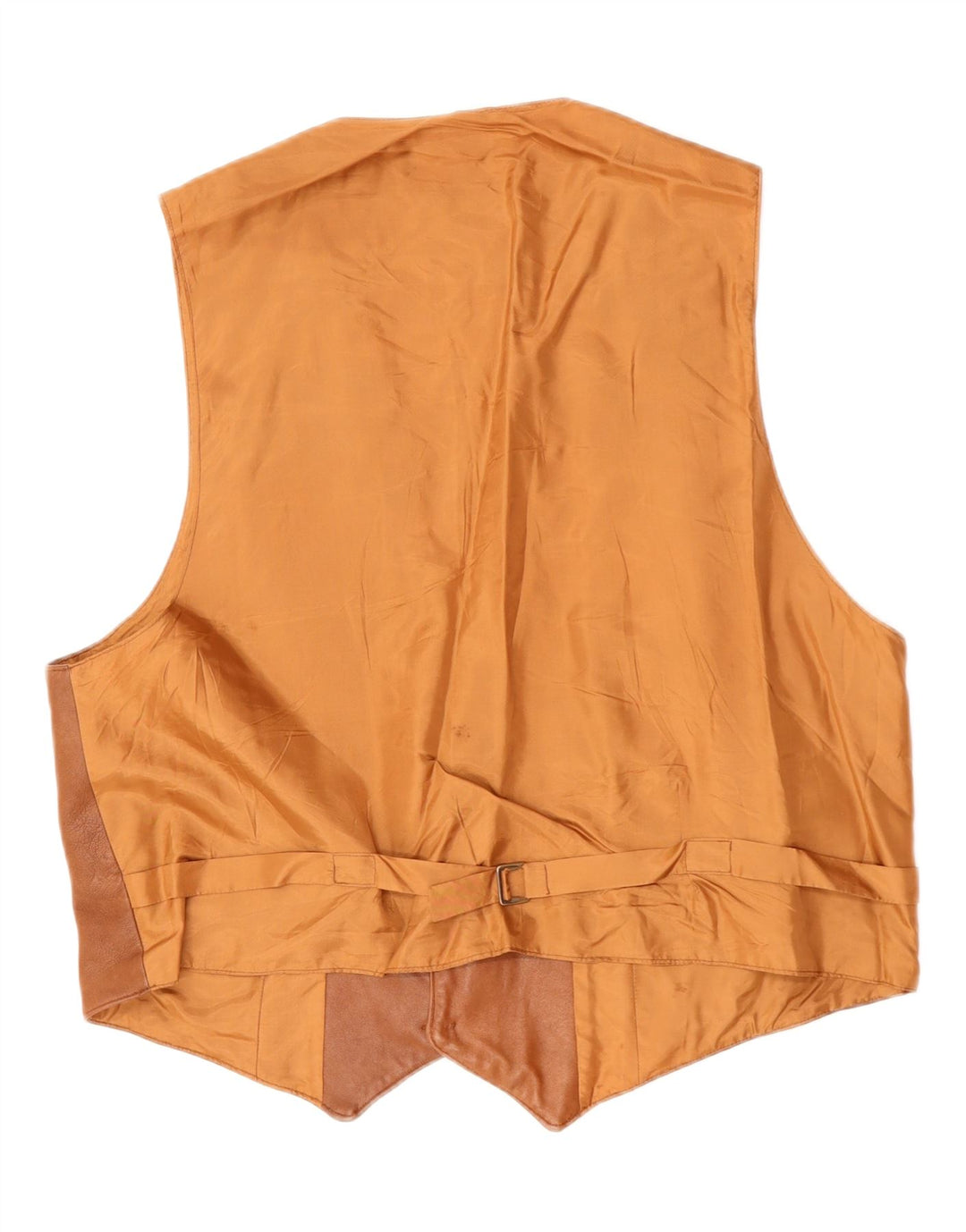 VINTAGE Ανδρικό Δερμάτινο Γιλέκο Μεγάλο Καφέ Δερμάτινο