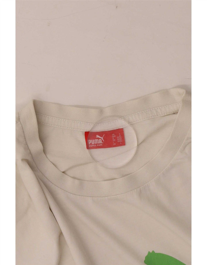 Ανδρικό γραφικό T-Shirt Puma Top Large Λευκό