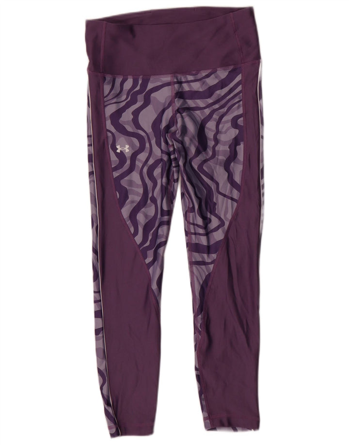 Under Armour Γυναικεία Heat Gear Abstract Pattern κολάν UK 14 Medium Purple