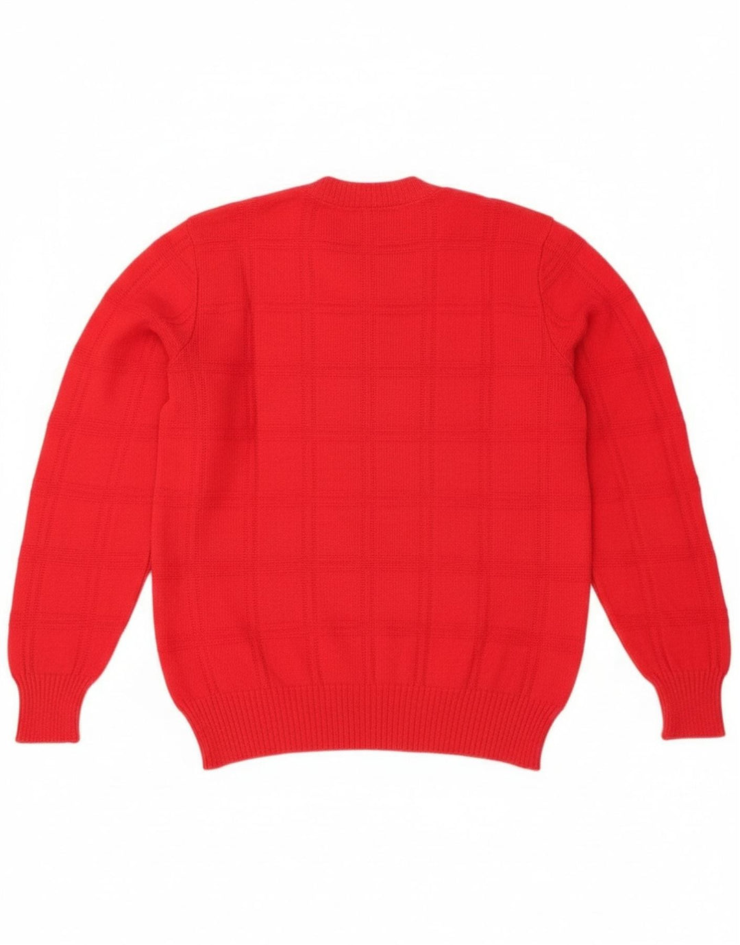 Vintage γυναικείο πουλόβερ με λαιμόκοψη UK 14 Μεσαίο κόκκινο