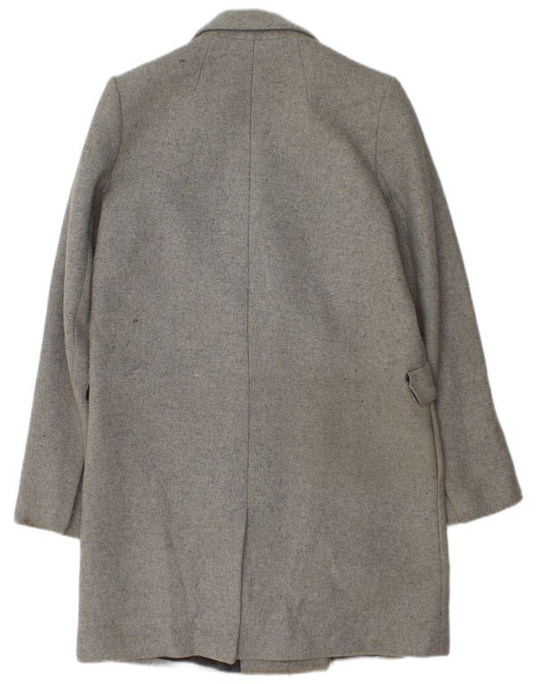 Zara Γυναικείο Παλτό με διπλό στήθος UK 14 Medium Grey Polyester