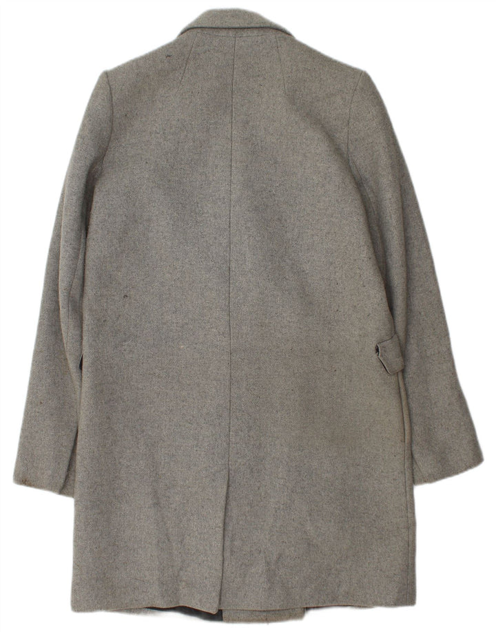 Zara Γυναικείο Παλτό με διπλό στήθος UK 14 Medium Grey Polyester