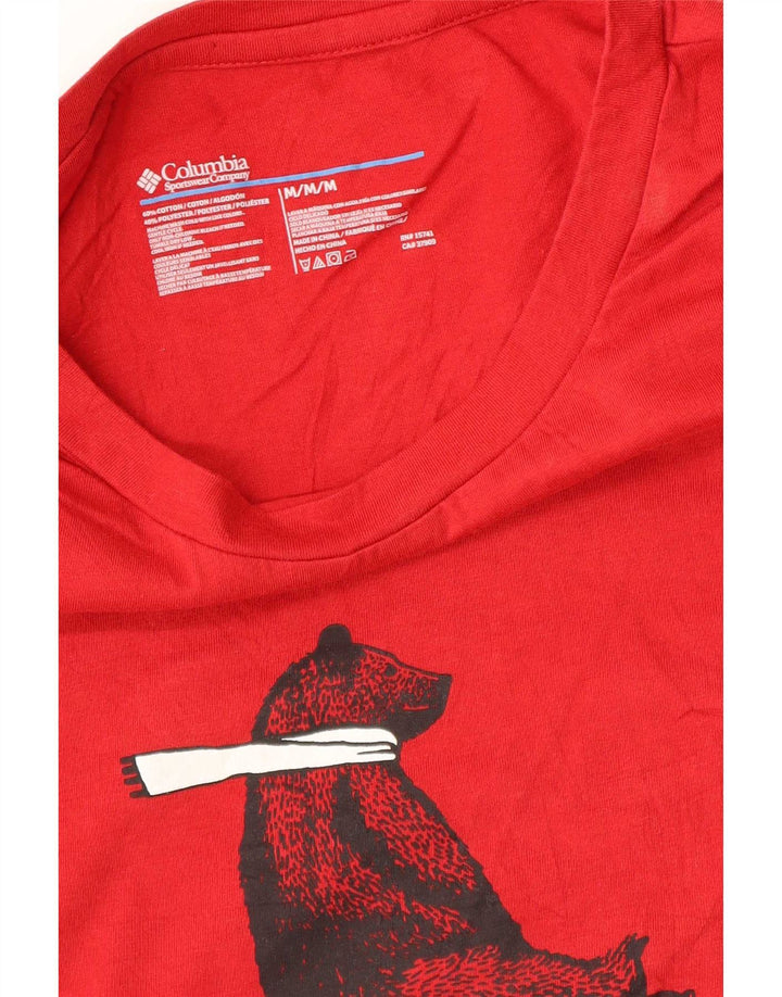 Ανδρικό γραφικό T-Shirt Columbia Top Μεσαίο κόκκινο βαμβακερό