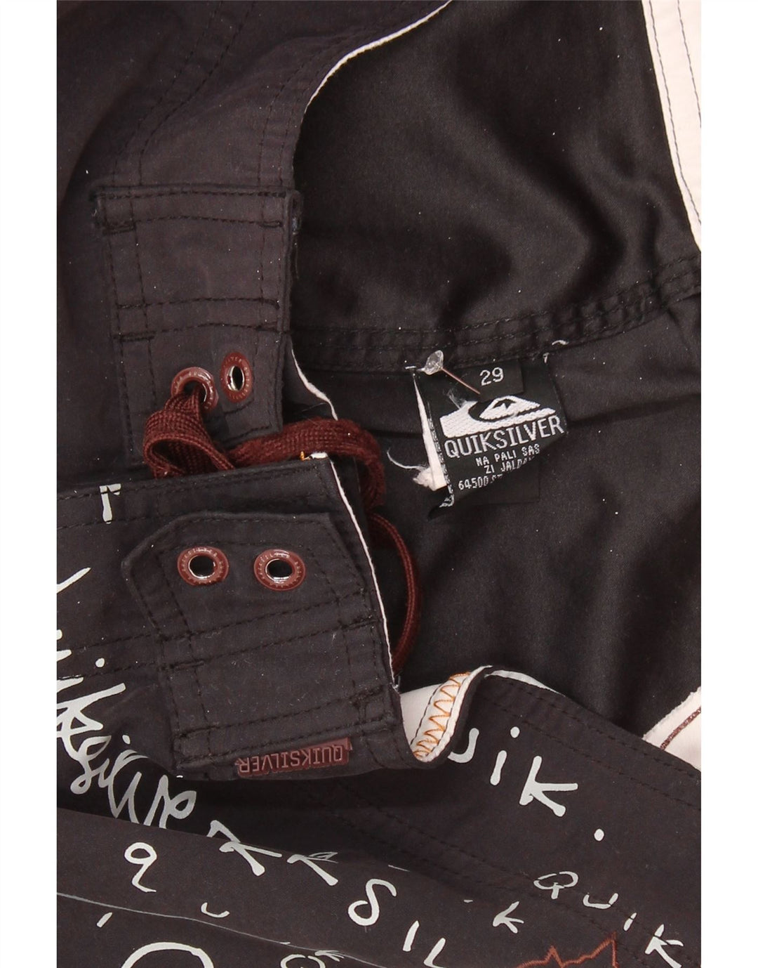 Ανδρικό γραφικό σορτς κολύμβησης QUIKSILVER Μικρό μαύρο πολυεστέρα