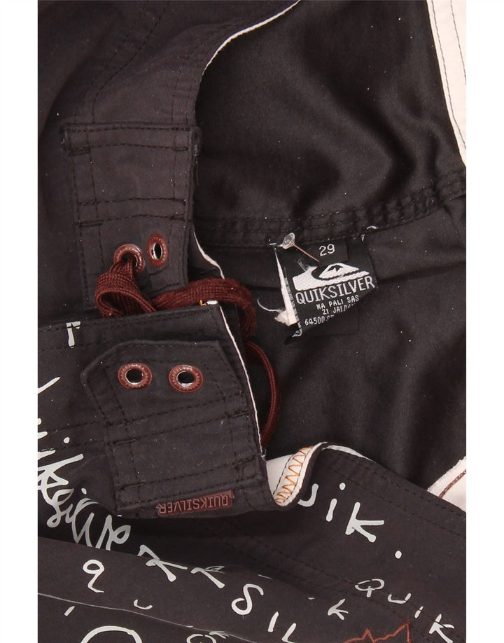 Ανδρικό γραφικό σορτς κολύμβησης QUIKSILVER Μικρό μαύρο πολυεστέρα