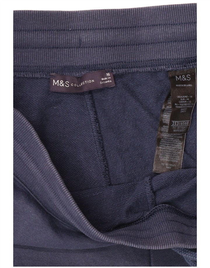 Marks & Spencer Γυναικεία φόρμα παντελόνια Joggers UK 16 Large Navy Blue