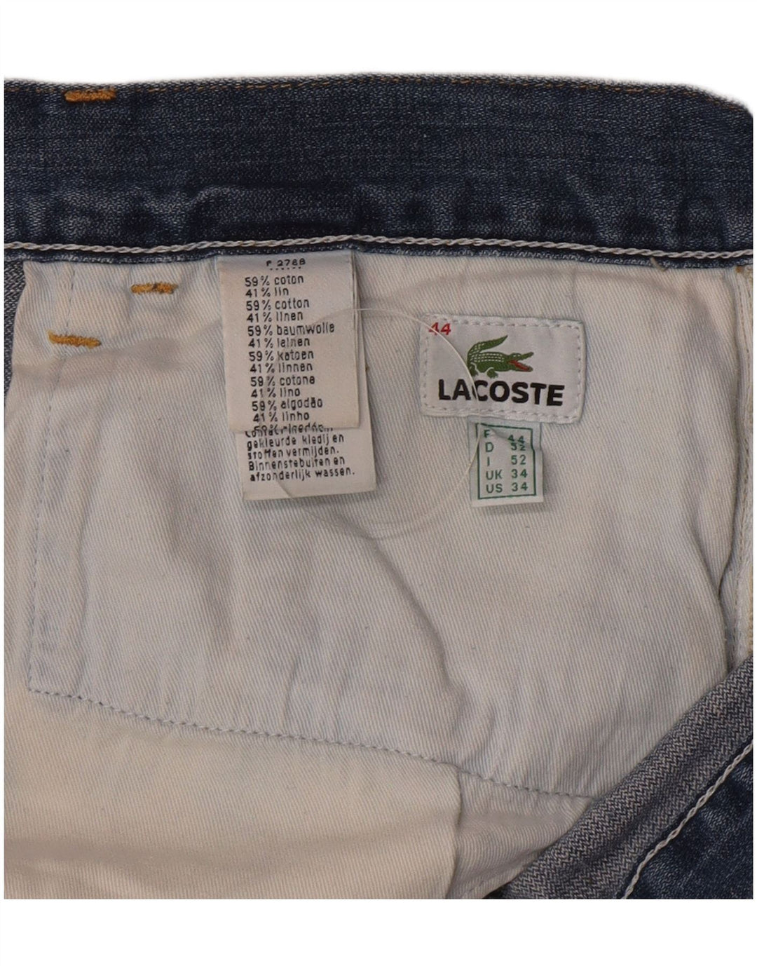 Ανδρικό τζιν σορτς Lacoste Μέγεθος 44 Μεγάλο W34 Μπλε Βαμβακερό