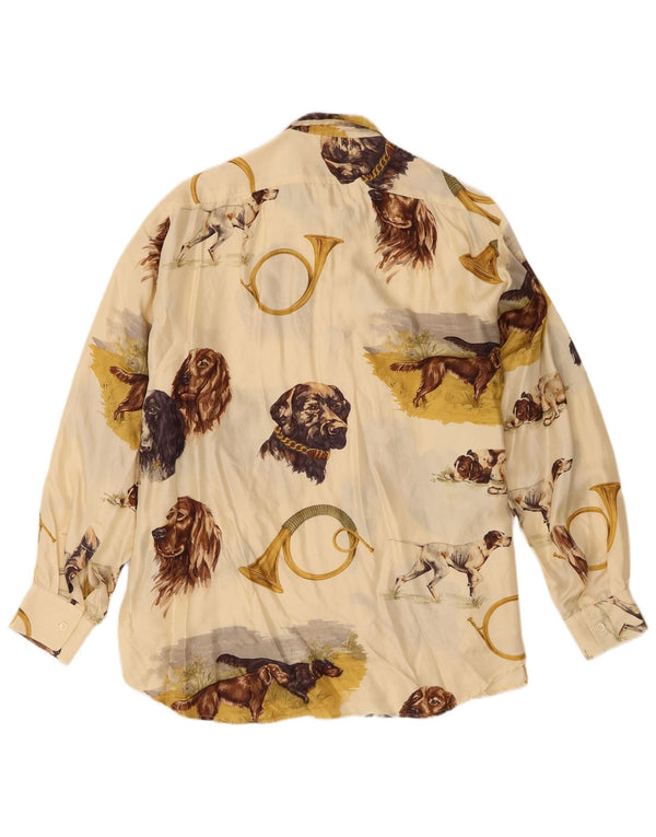 Scapa Γυναικείο πουκάμισο Oversized Μπλούζα EU 38 Medium Off White Animal print