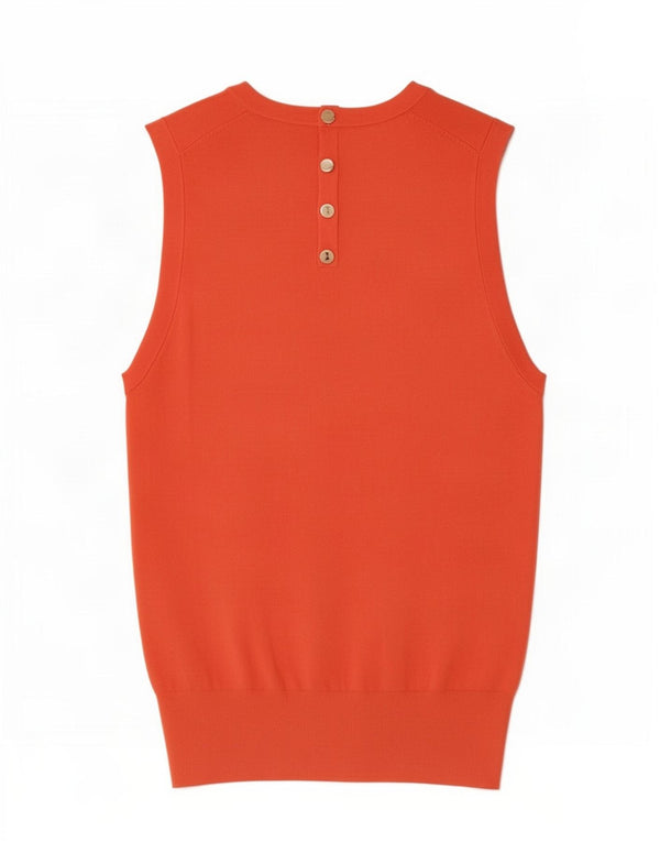 Zara Womens Vest Tank Top UK 8 Small Orange Viscose