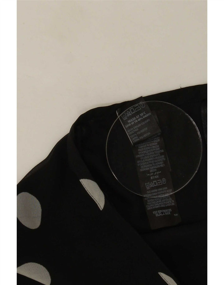 Marks & Spencer Γυναικεία φούστα σε γραμμή Α UK 12 Medium W30 Μαύρη Πουά