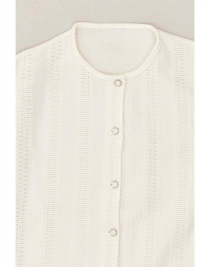VINTAGE Womens Blouse Top UK 14 Large White | Vintage Vintage | Thrift | Second-Hand Vintage | Used Clothing | Messina Hembry 