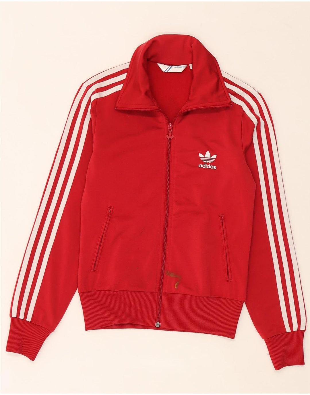 Γυναικεία αθλητική φόρμα γραφικών Adidas Top Jacket EU 36 Small Red Polyester