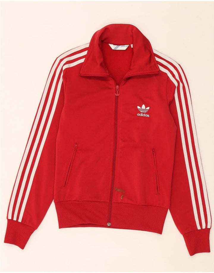 Γυναικεία αθλητική φόρμα γραφικών Adidas Top Jacket EU 36 Small Red Polyester