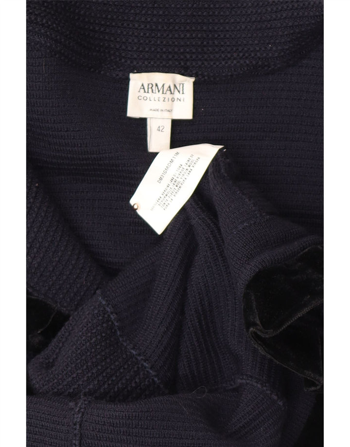 ARMANI Γυναικείο Ζακέτα με βολάν μπροστά IT 42 Medium Navy Blue