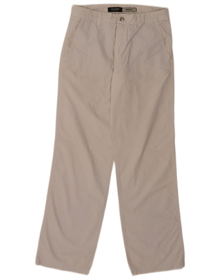 Dockers Ανδρικό παντελόνι Chino με κανονική εφαρμογή W31 L32 Γκρι βαμβακερό