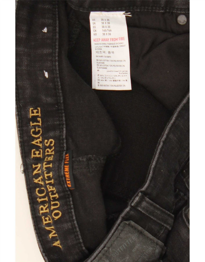 American Eagle Γυναικείο Skinny Jeans W30 L30 μαύρο βαμβακερό