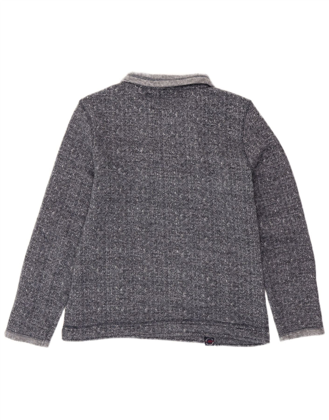 WEIRD FISH Ανδρικό φούτερ με φερμουάρ Jumper Μικρό Navy Blue ψαροκόκαλο