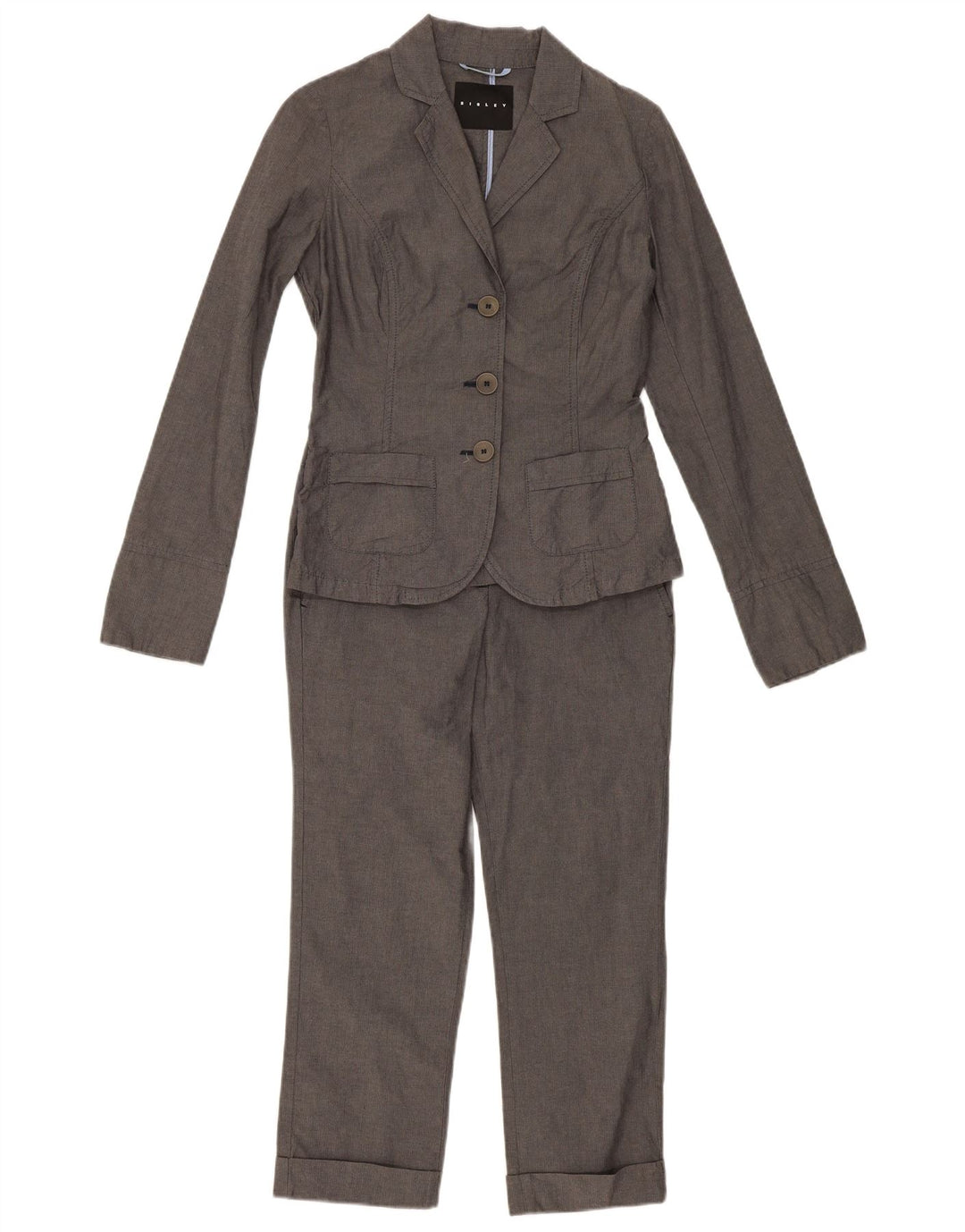 Γυναικεία φόρμα 2 τεμαχίων Sisley IT 40 Small W28 L23 Γκρι βαμβακερή