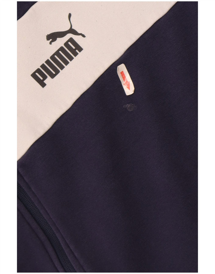 Ανδρικό πουλόβερ με κουκούλα με φερμουάρ Puma 2XL μπλε μπλε χρώματος πολυεστέρας