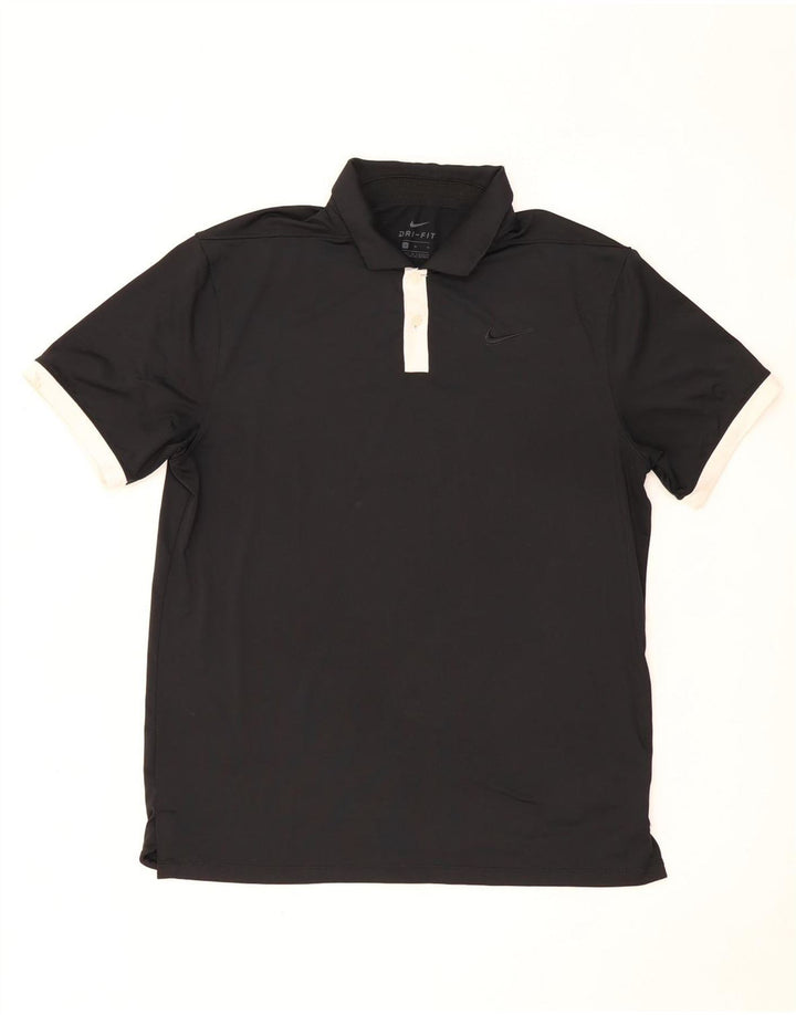 Ανδρικό πουκάμισο Nike Dri Fit Polo από μεσαίο μαύρο πολυεστέρα