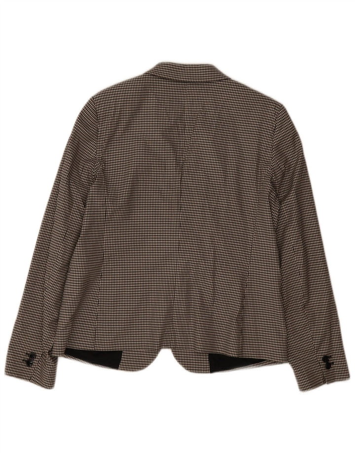 Massimo Dutti Γυναικείο μπουφάν σακάκι με 2 κουμπιά EU 44 XL Μαύρο Houndstooth