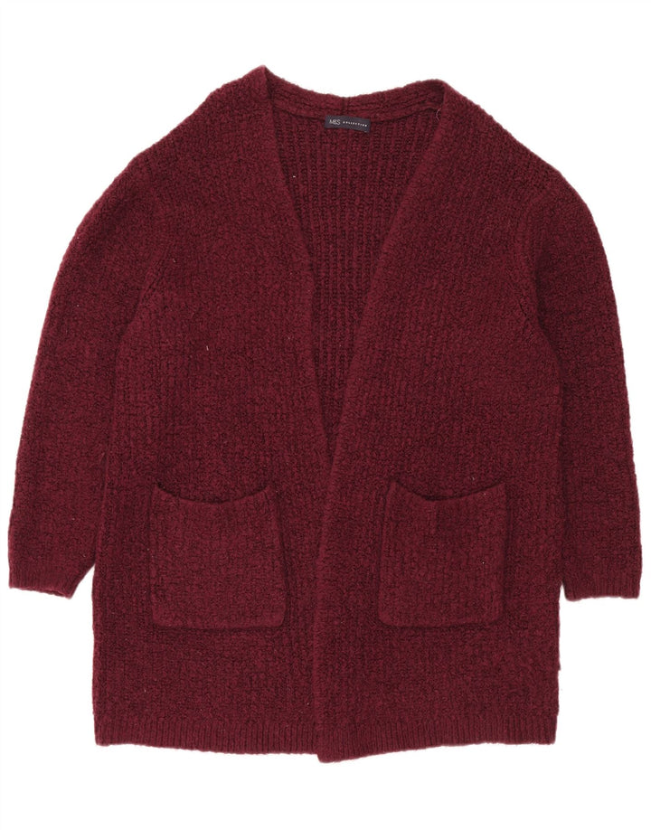 Marks & Spencer Γυναικείο ανοιχτό πουλόβερ UK 16 Large Maroon