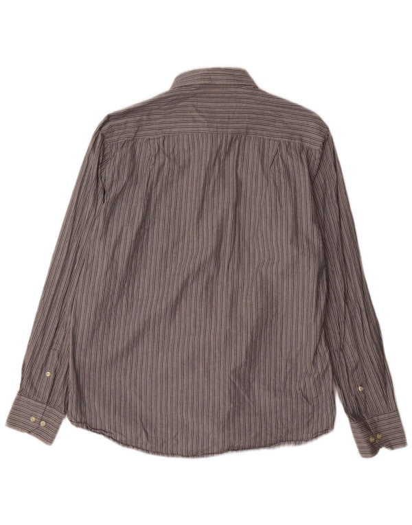 ASCOT SPORTS Ανδρικό πουκάμισο μεγάλο γκρι ριγέ βαμβακερό