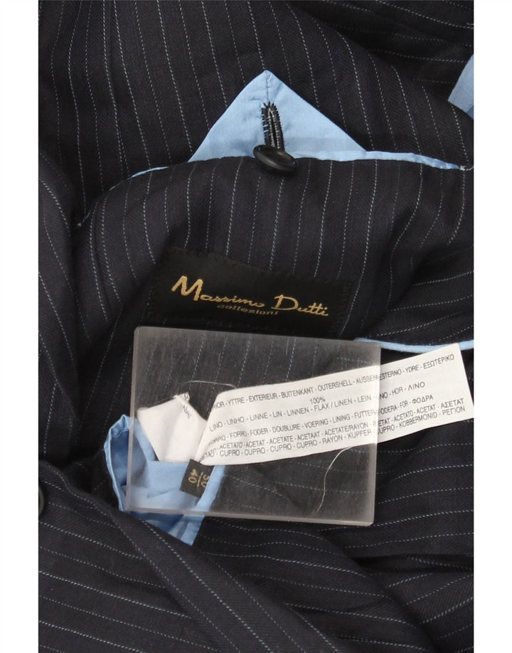 Massimo Dutti Ανδρικό σακάκι με 2 κουμπιά σακάκι 50 2XL Navy Blue Pinstripe