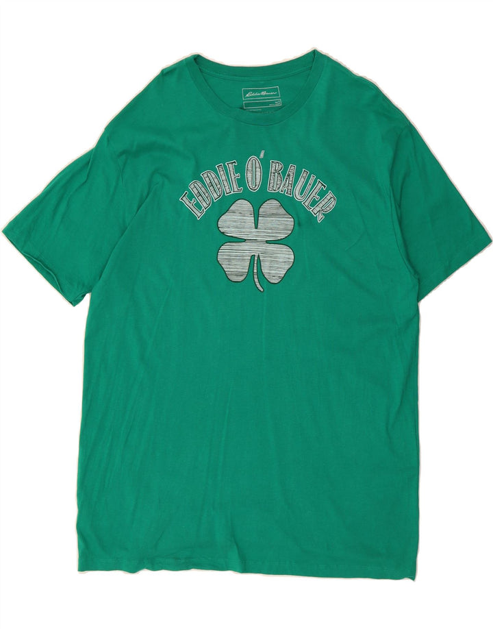 EDDIE BAUER Mens Graphic T-Shirt Top Large Green Cotton Vintage Eddie Bauer and Second-Hand Eddie Bauer from Messina Hembry 