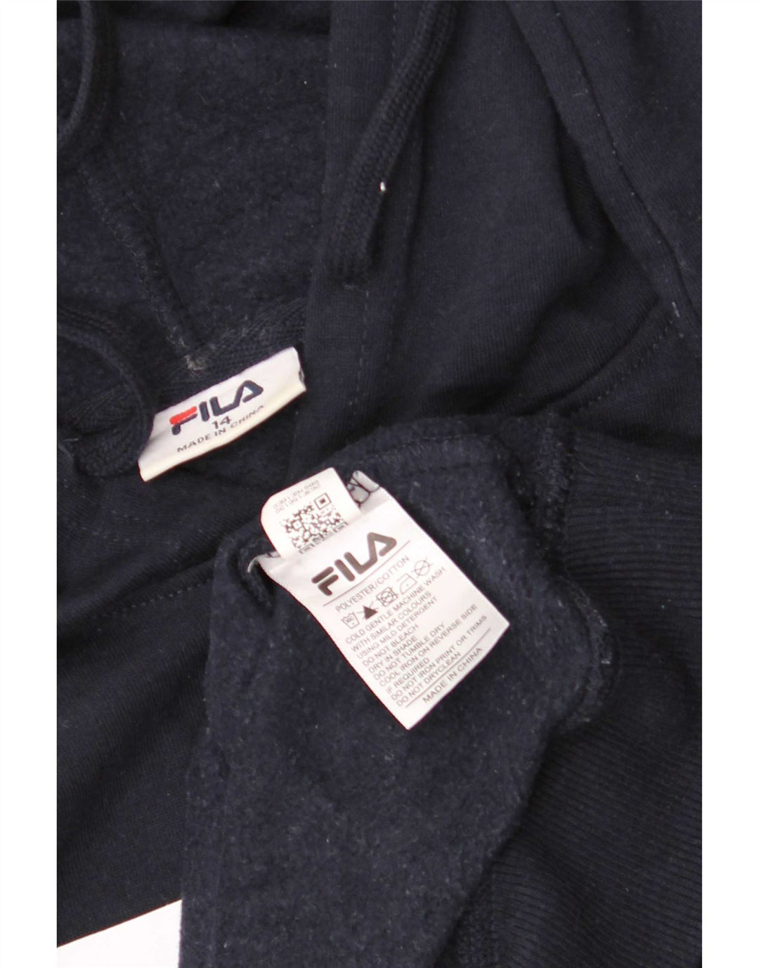 Fila Boys Graphic Hoodie Jumper 13-14 Years Navy Blue Polyester