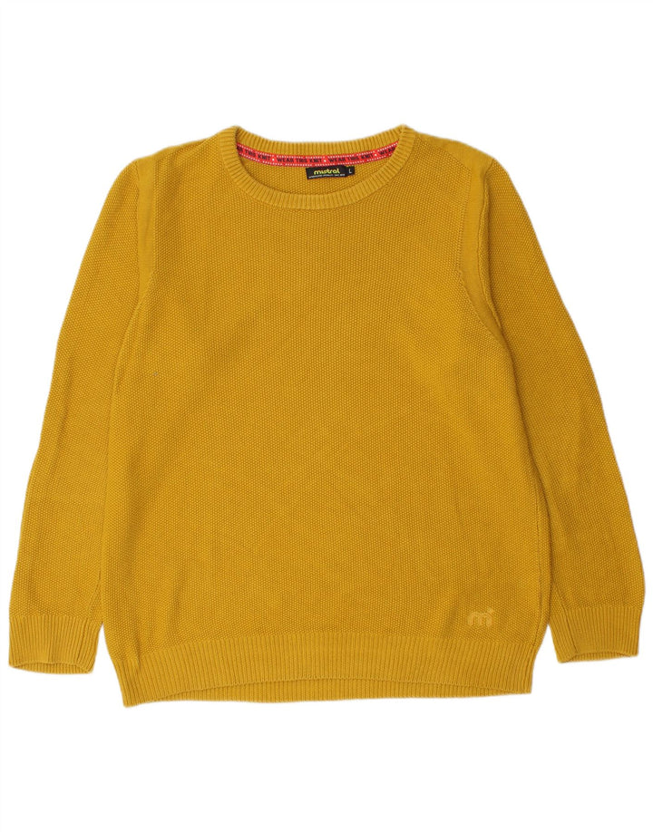 Ανδρικό πουλόβερ Mistral Crew Neck Jumper Μεγάλο κίτρινο βαμβακερό