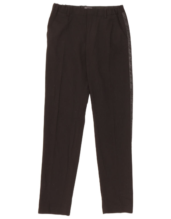 Zara Boys Straight παντελόνι Chino 13-14 ετών W28 L29 Μαύρο πολυεστέρα