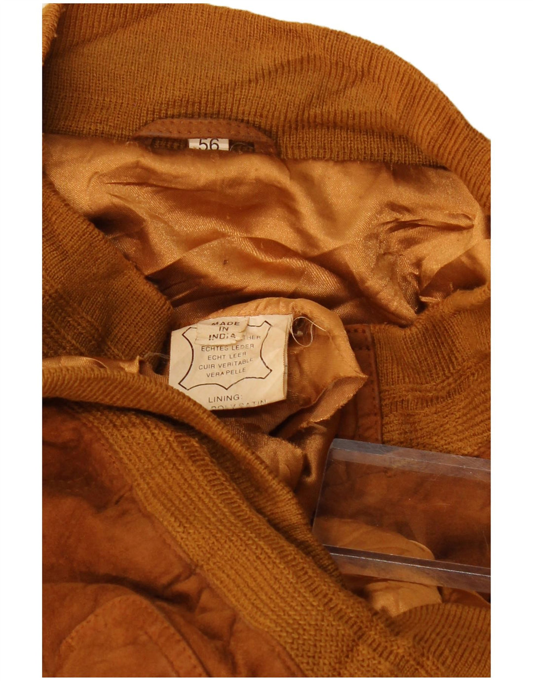 Vintage Ανδρικό Suede Bomber Jacket EU 56 3XL Καφέ Δερμάτινο