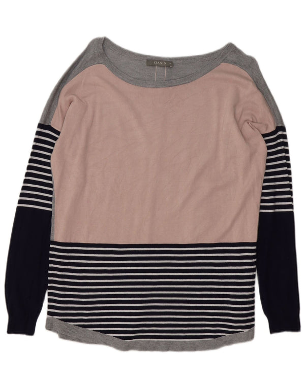 Γυναικείο πουλόβερ Oasis Boat Neck Jumper UK 14 Medium πολύχρωμο ριγέ
