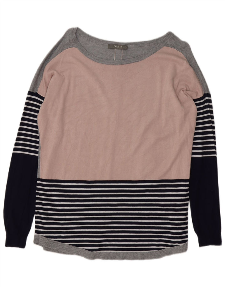 Γυναικείο πουλόβερ Oasis Boat Neck Jumper UK 14 Medium πολύχρωμο ριγέ