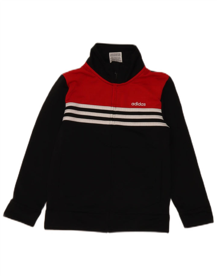 Adidas Boys αθλητική φόρμα Top Jacket 5-6 Years Black Colourblock Polyester