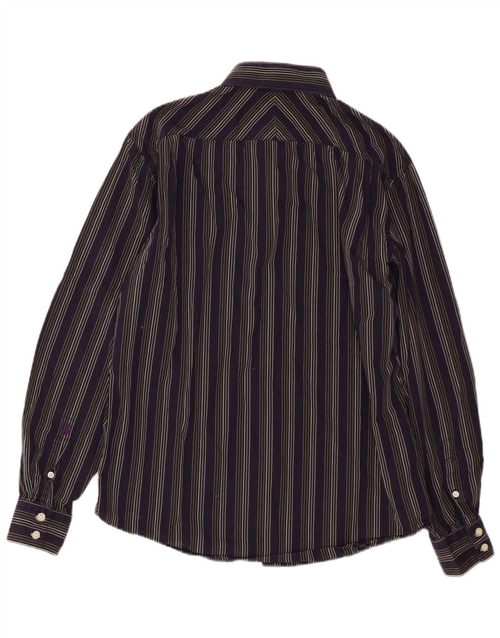 BEN SHERMAN Ανδρικό πουκάμισο Βαμβακερό μεσαίο μωβ ριγέ