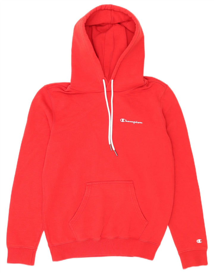 Champion Mens Hoodie Jumper Μικρό κόκκινο βαμβακερό