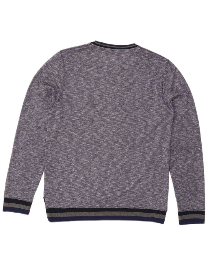 Ανδρικό πουλόβερ με λαιμόκοψη Ted Baker Μέγεθος 3 Medium Blue Flecked