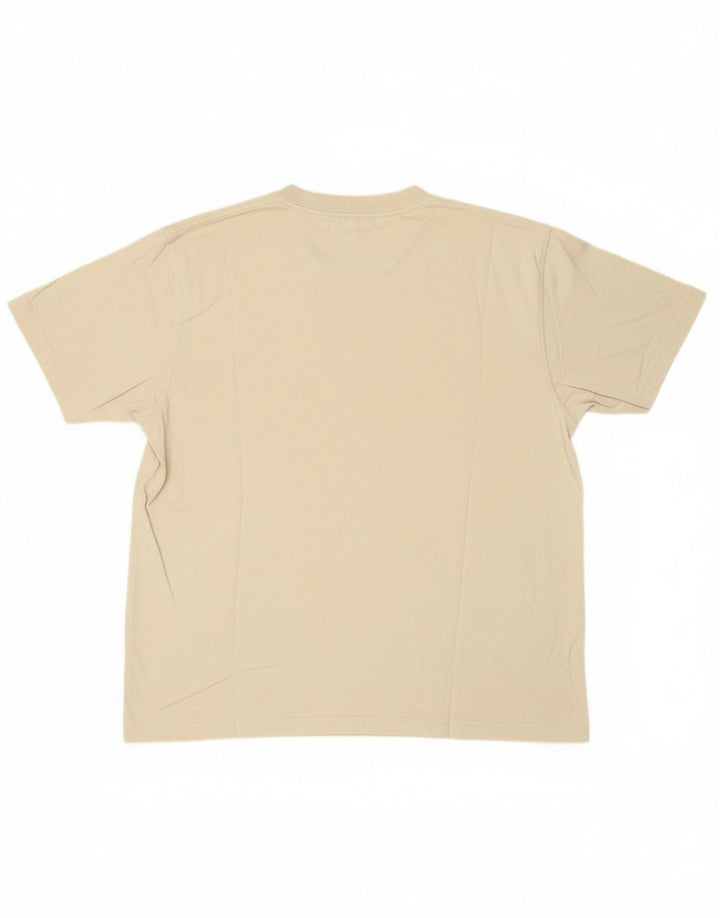 TIMBERLAND Mens T-Shirt Top XL Beige Cotton