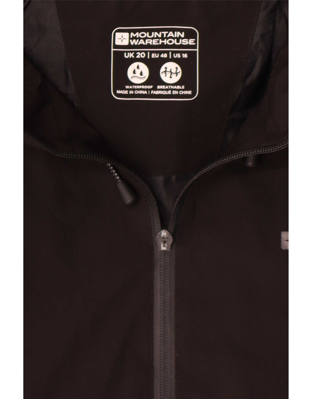 Mountain Warehouse Γυναικείο Αδιάβροχο με Κουκούλα UK 20 2XL Μαύρο Πολυεστέρα