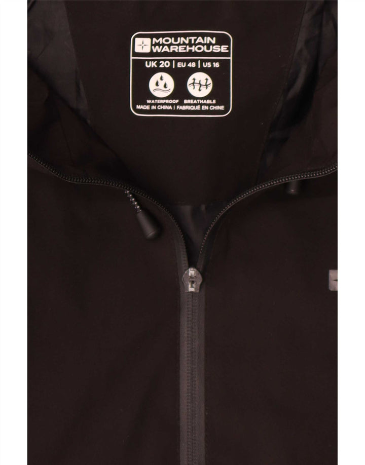 Mountain Warehouse Γυναικείο Αδιάβροχο με Κουκούλα UK 20 2XL Μαύρο Πολυεστέρα