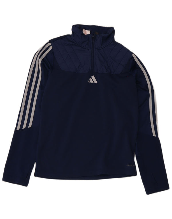 Adidas Boys Aeroready φόρμα πουλόβερ με φερμουάρ 13-14 ετών Navy Blue