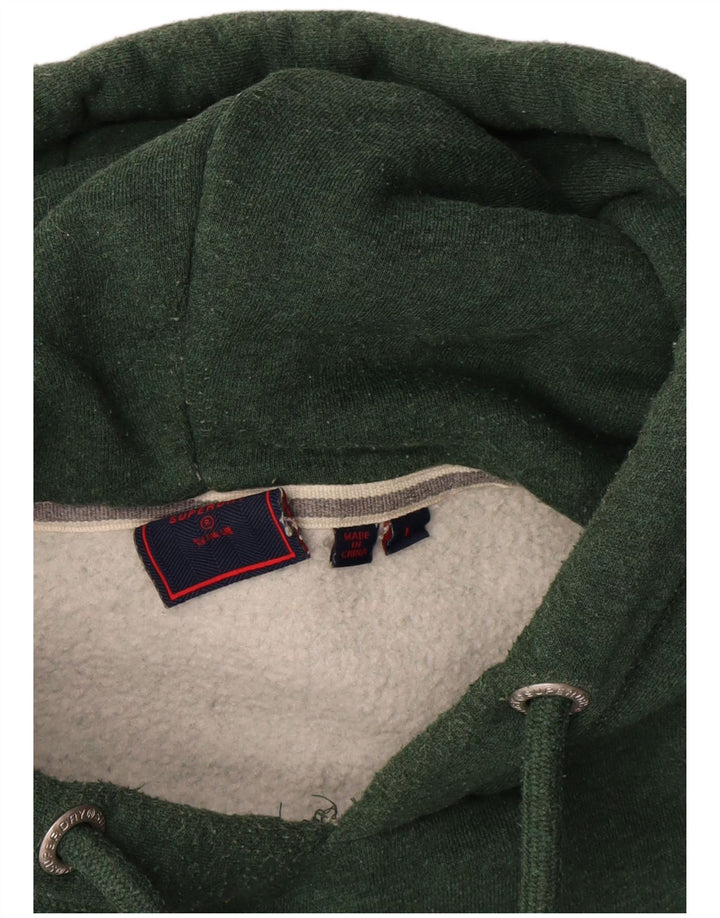 Ανδρική κουκούλα Superdry, βαμβακερό μεγάλο πράσινο
